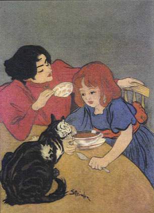 Mère et enfant avec un chat.jpg